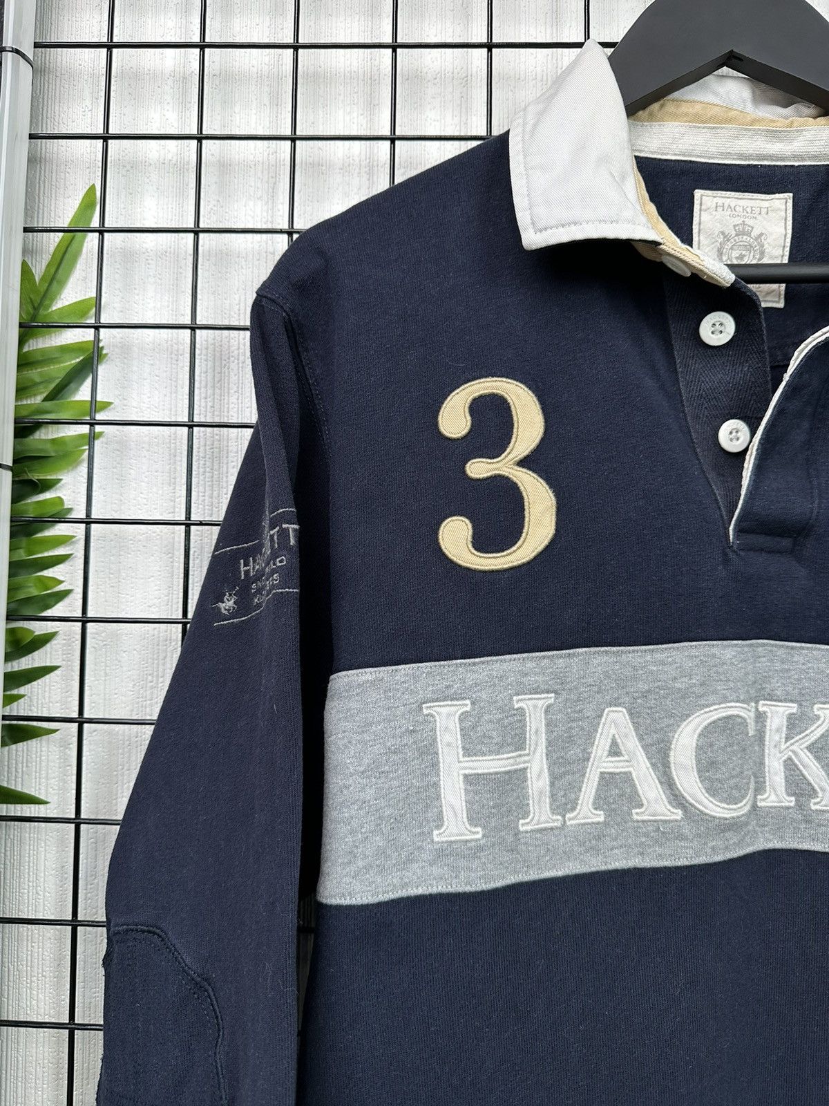 Hackett × Vintage Vintage Hackett London Snow polo team jersey #3 Men L Navy Size US L / EU 52-54 / 3 - 5 Thumbnail