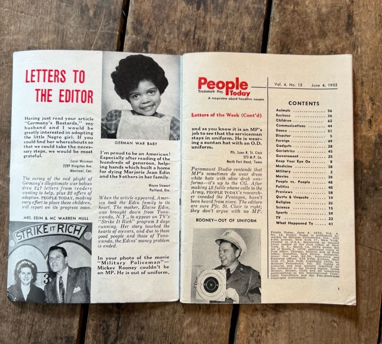 Vintage 1952 People Magazine - June Issue - Pocket Size Size ONE SIZE - 4 Thumbnail