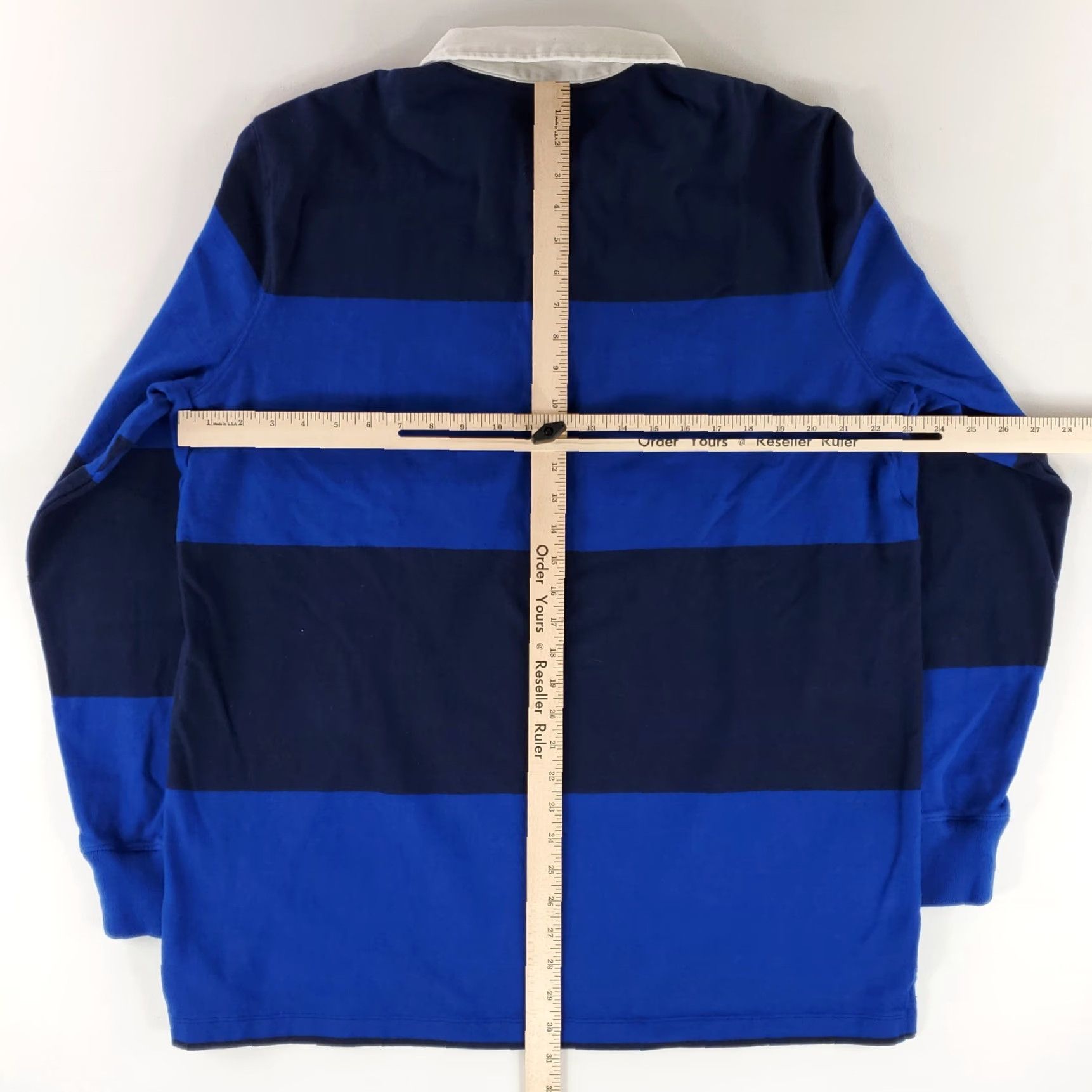 Lands' End Lands' End Rugby Shirt Striped Blue Long Sleeve Mens XL Size US XL / EU 56 / 4 - 6 Thumbnail