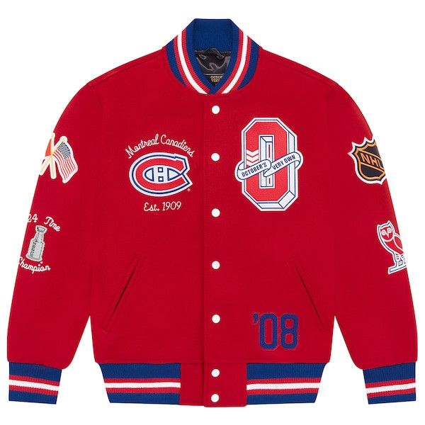 OVO x NHL x Montreal Canadiens Varsity Jacket