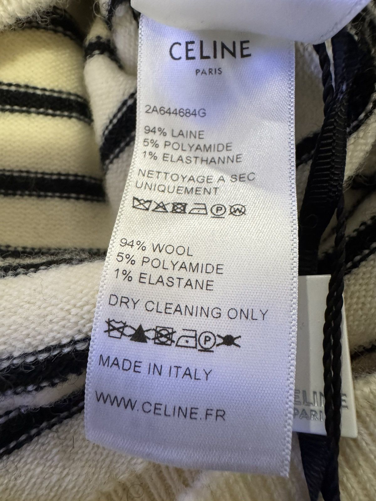 Celine CELINE FW19 Striped Turtleneck Wool Sweater Size US L / EU 52-54 / 3 - 6 Thumbnail
