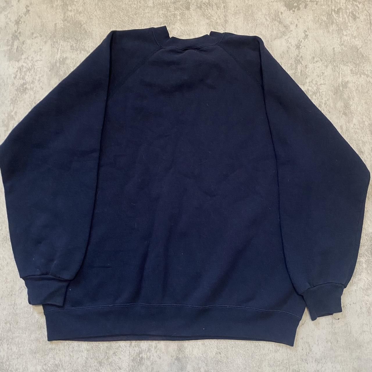 Jerzees Navy blue vintage 90s sweatshirt with pink Size US M / EU 48-50 / 2 - 3 Thumbnail