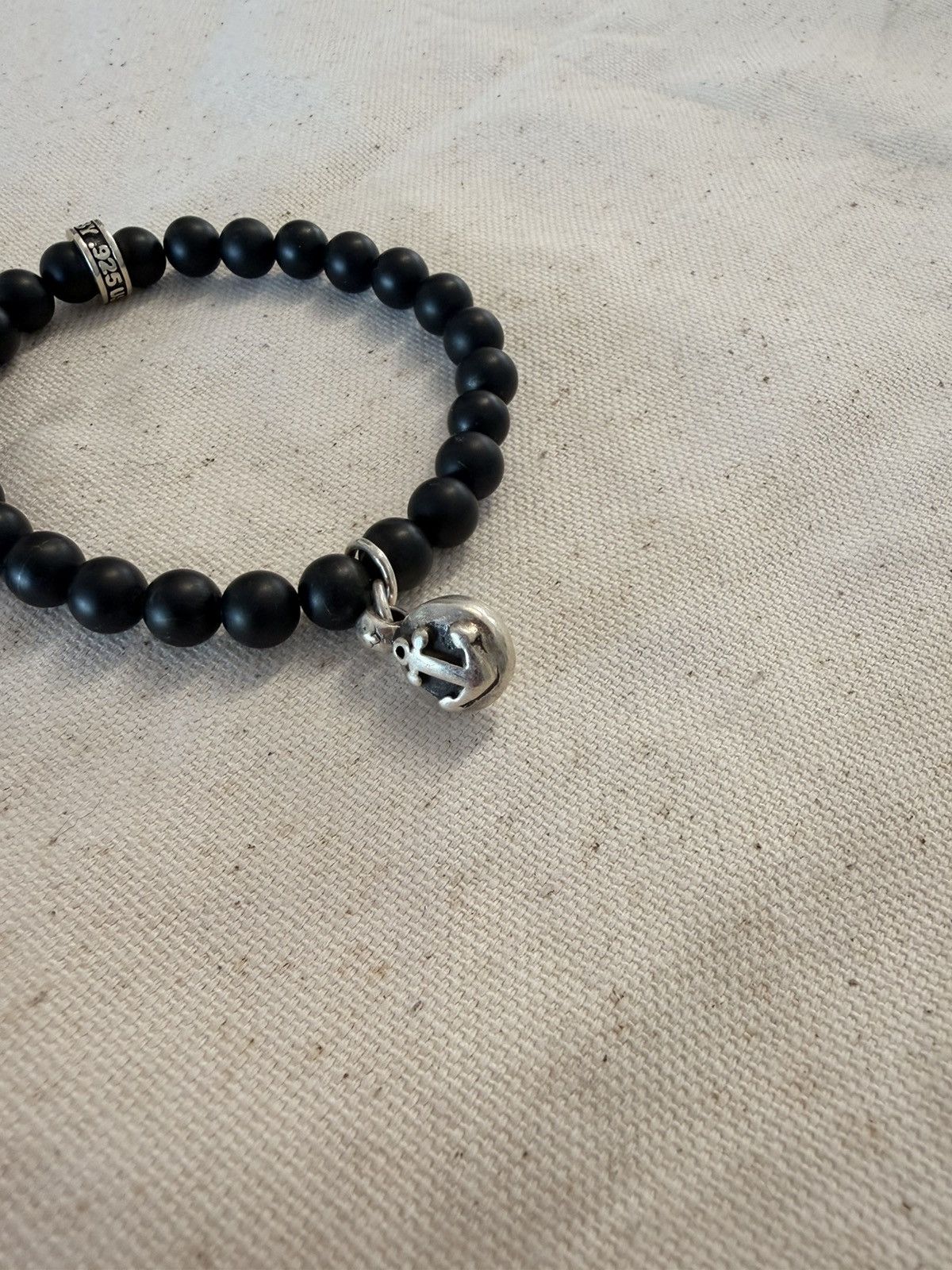 King Baby Studio Black Onyx Silver Anchor Size ONE SIZE - 3 Thumbnail