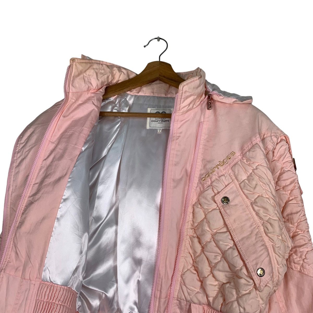 Courreges COURREGES Fur Hoodie Pink Belted Crop Jacket #1230-C56 Size S / US 4 / IT 40 - 11 Thumbnail