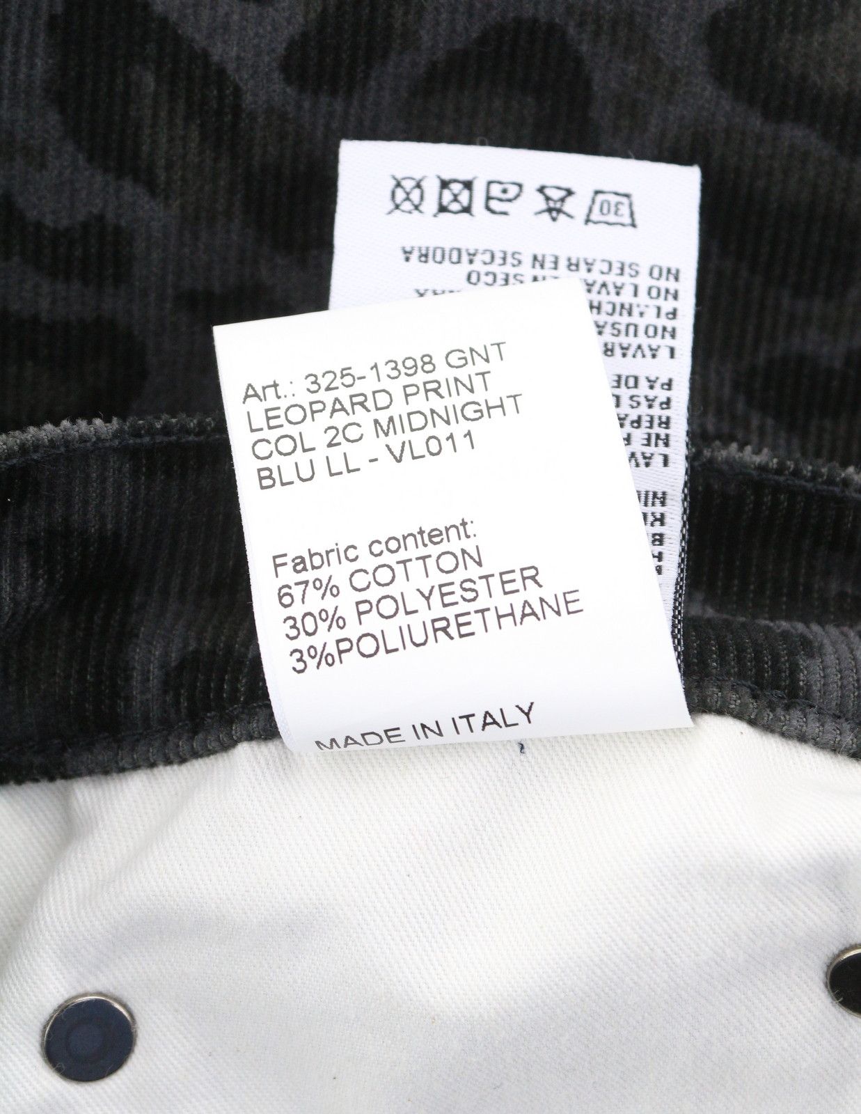 R13 HIGH RISE SKINNY 27 Leopard Corduroy Grey Trousers 85837 Size 27" / US 4 / IT 40 - 10 Thumbnail