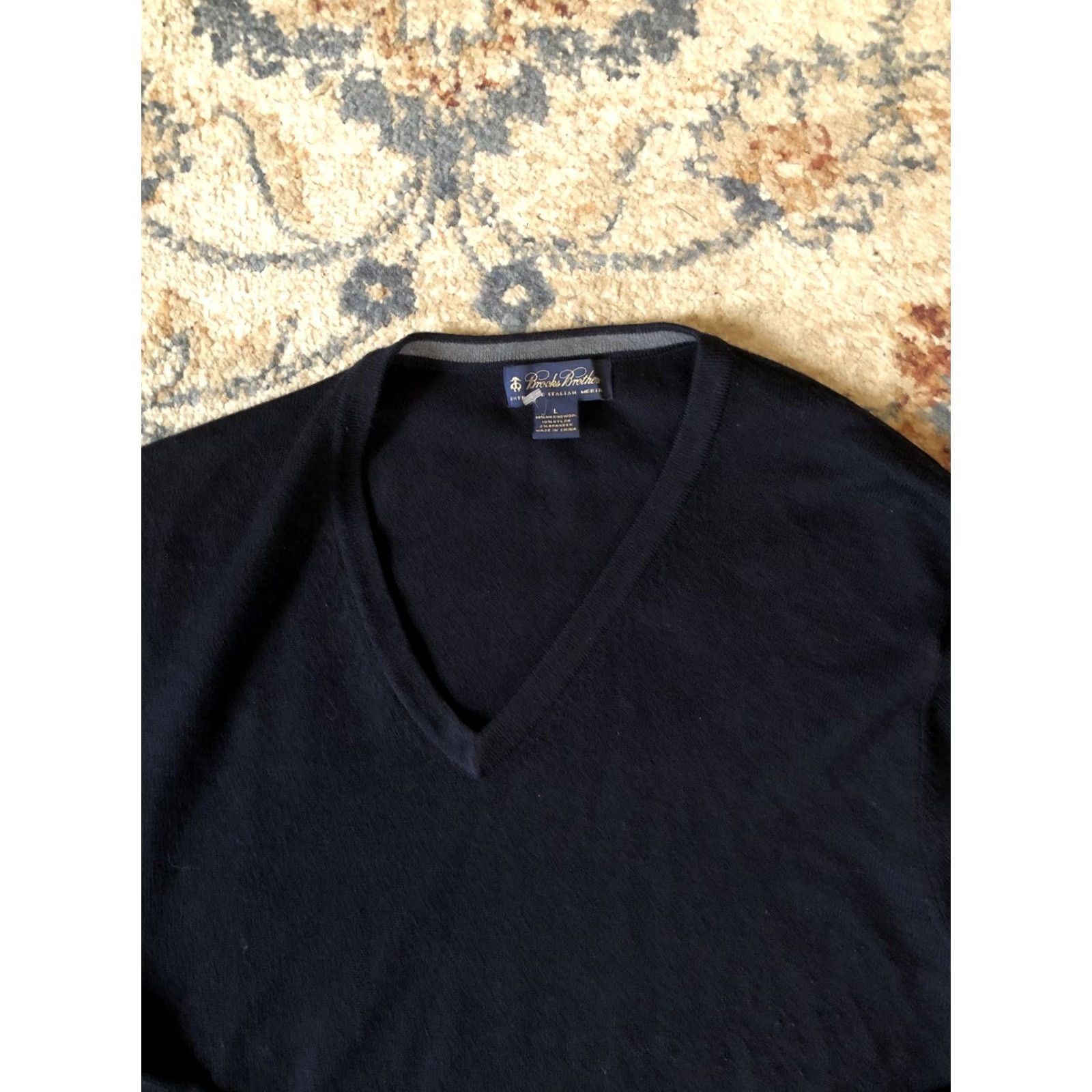 Brooks Brothers Brooks Brothers Sweater Men L Wool Merino Italian Blue Solid Pullover Regular Vintage: No Size US L / EU 52-54 / 3 - 3 Thumbnail