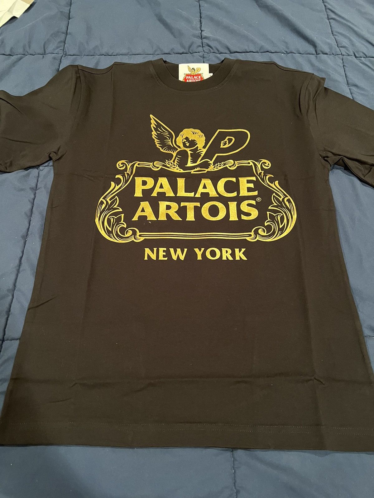 image of Palace X Stella Artois Chalice T-Shirt Black Small, Men's