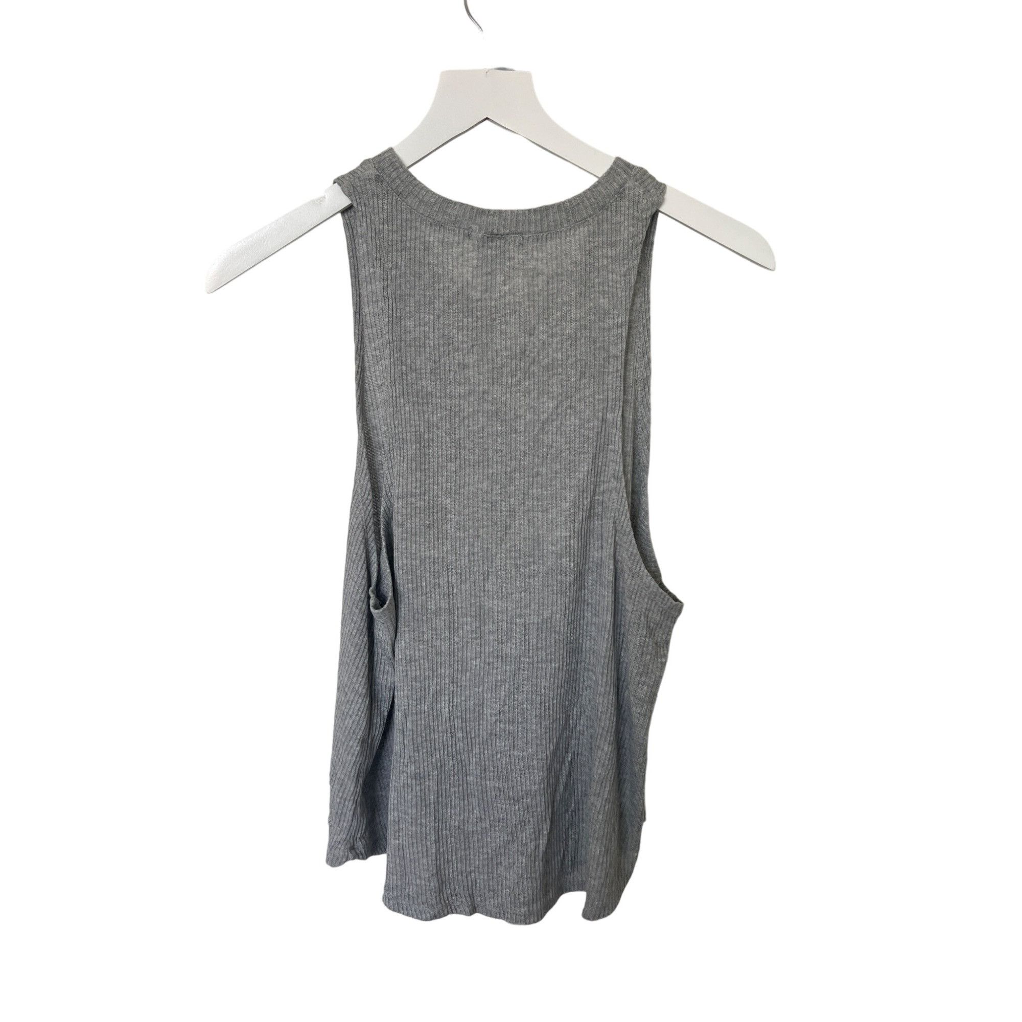 Eberjey Eberjey Heather Grey Ribbed Flowy Tank Top Size XS / US 0-2 / IT 36-38 - 3 Thumbnail
