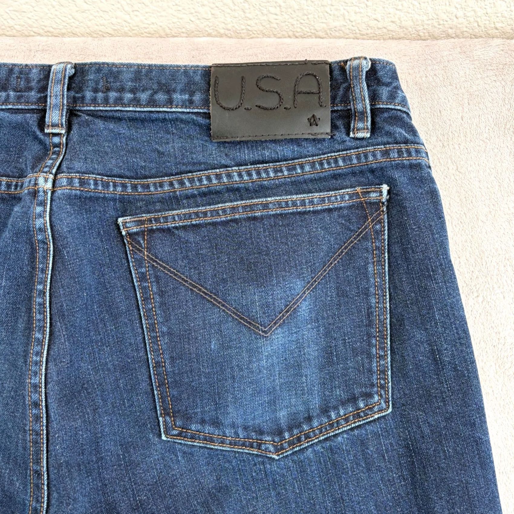 John Varvatos John Varvatos USA Bowery Slim Straight Jeans Men 38x34 Blue Denim Button Fly 5-Pocket Regular Fit Old Town? Size US 38 / EU 54 - 5 Thumbnail