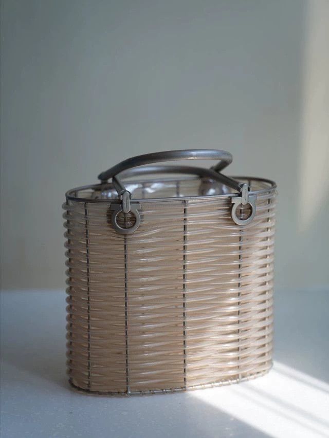 Fendi Ferragamo Vintage Aluminum Woven Basket Bag Silver Size ONE SIZE - 1 Thumbnail