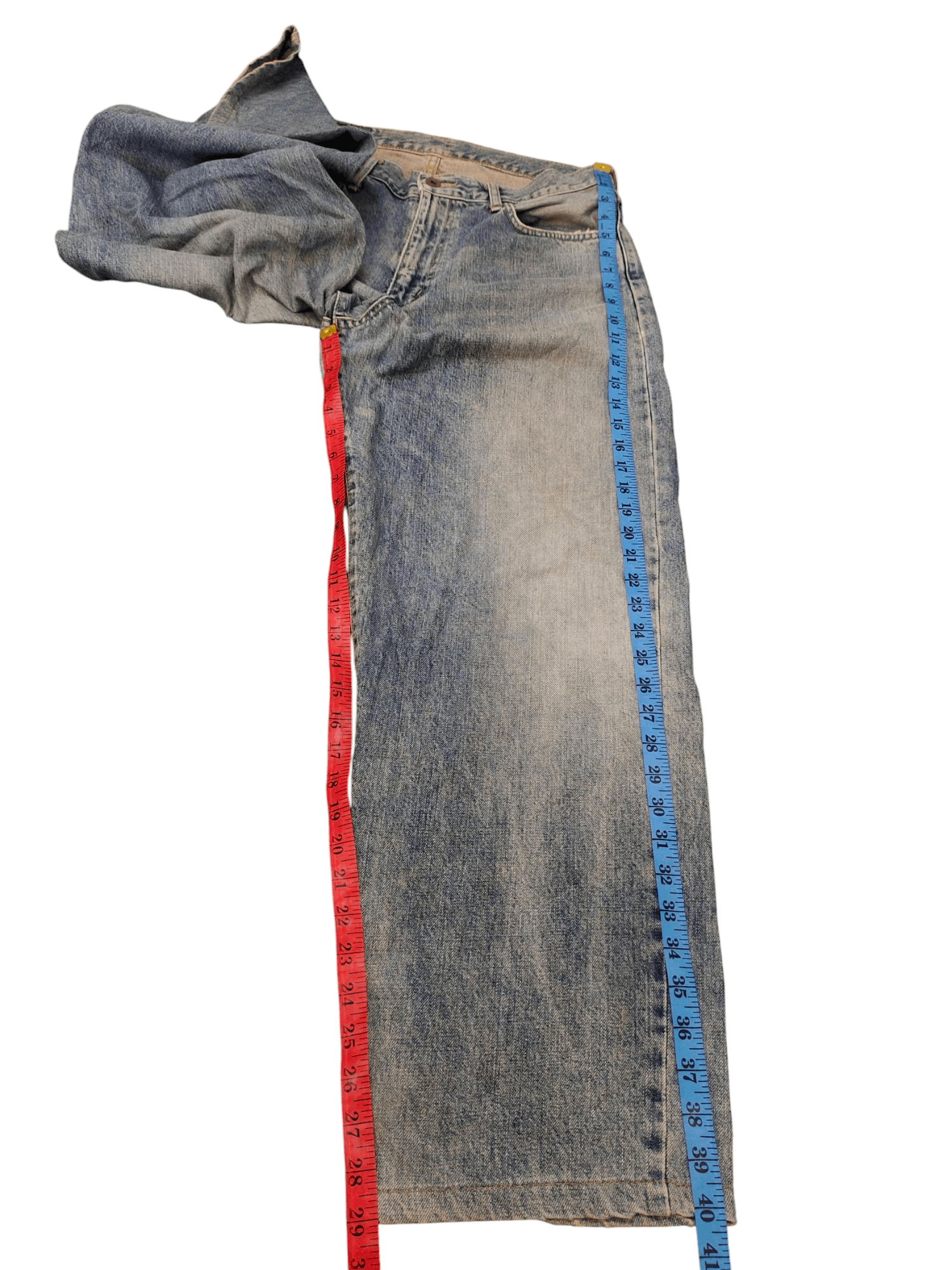 Kapital Baggy Jeans Edwin Japan Distress Faded Denim Wide Leg Jnco Size US 31 - 15 Thumbnail