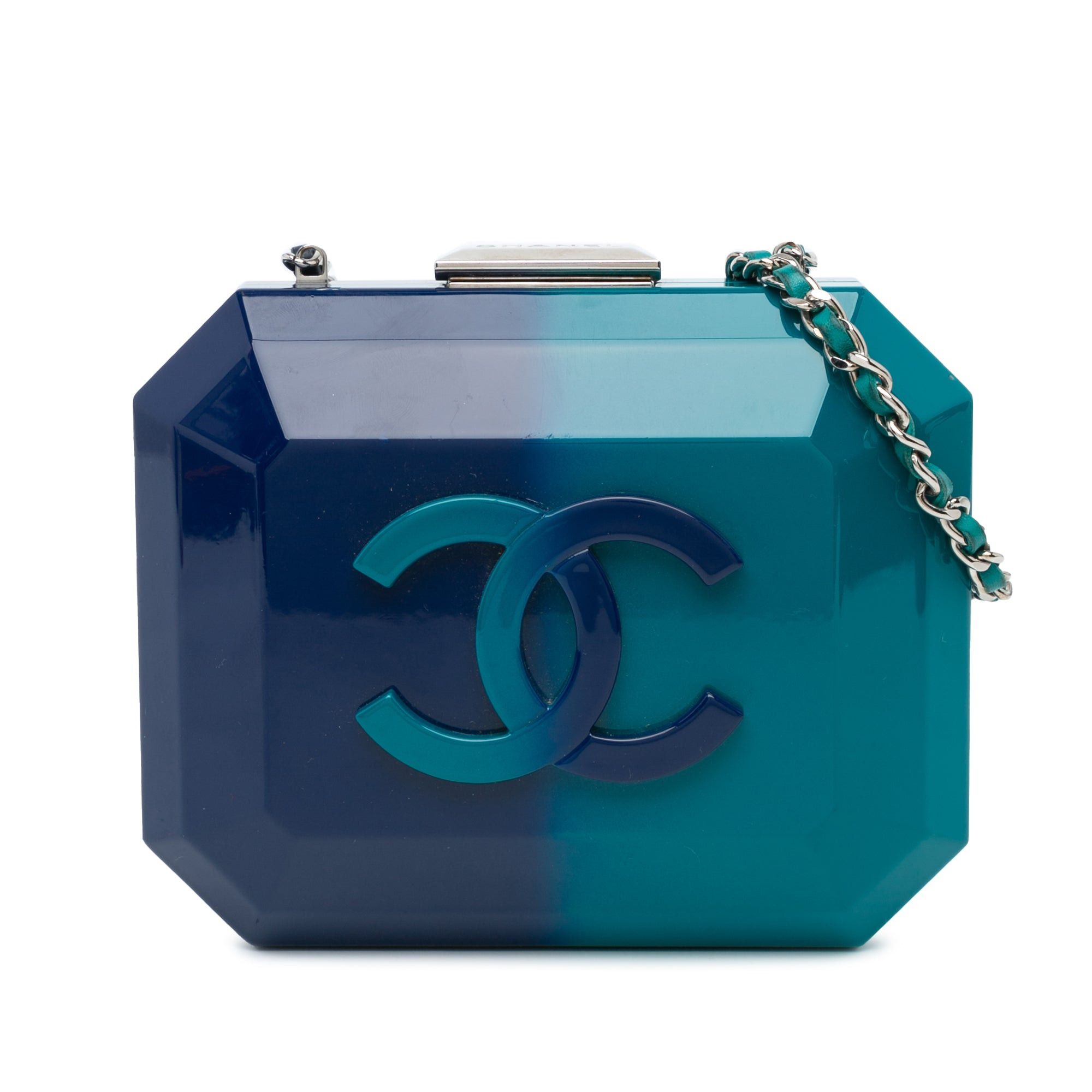 Chanel Chanel CC Ombre Plexiglass Clutch on Chain Blue Size ONE SIZE - 1 Thumbnail