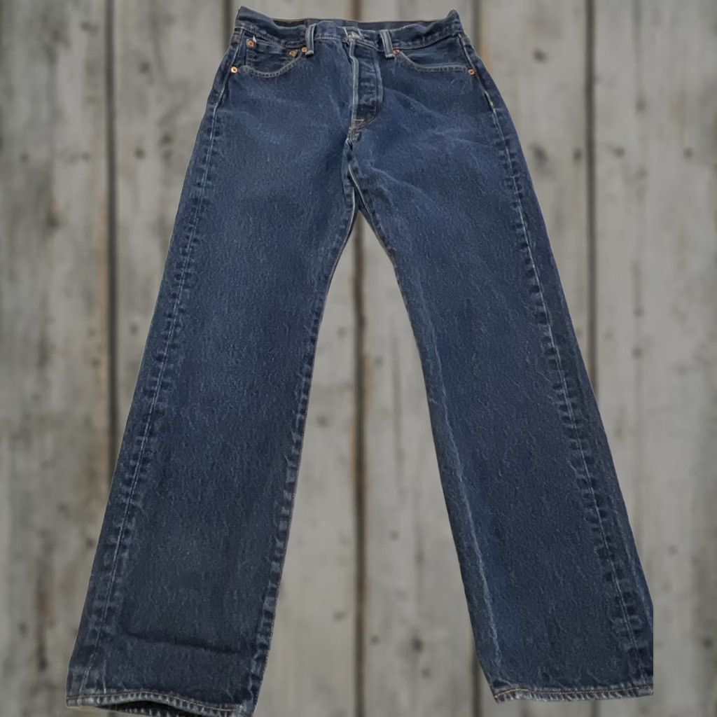 Levi's Levi’s 501 Jeans Pant Men 28x28 Measures 31x32 Blue Straight Leg Button Fly Size US 28 / EU 44 - 1 Thumbnail