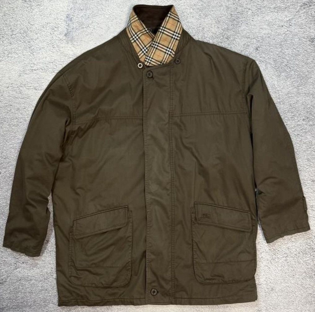 Burberrys men's jacket original vintage rare brown with logo