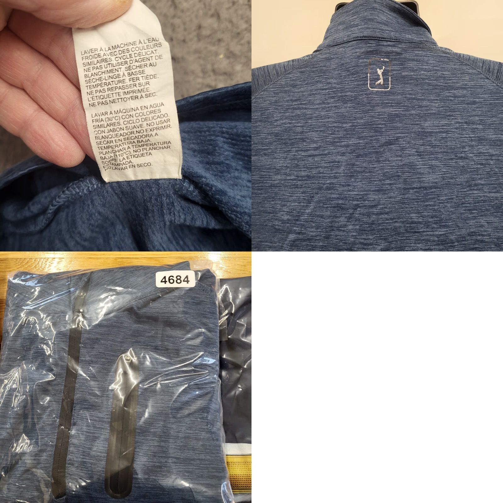 PGA Tour PGA Tour Sweater 1/2 Zip Men's Medium Dark Heather Blue Long Sleeve Pocket Size US M / EU 48-50 / 2 - 9 Thumbnail