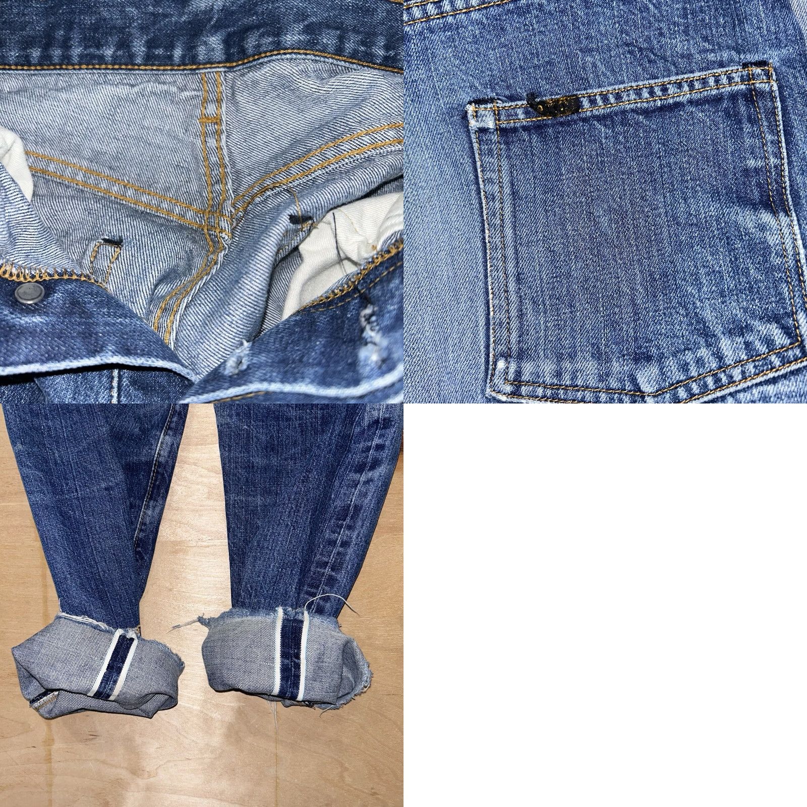 Sears VINTAGE Sears Blue Line Selvedge Denim Jeans 25x27 Denim Blue Mens? 1960s Size US 26 / EU 42 - 8 Thumbnail