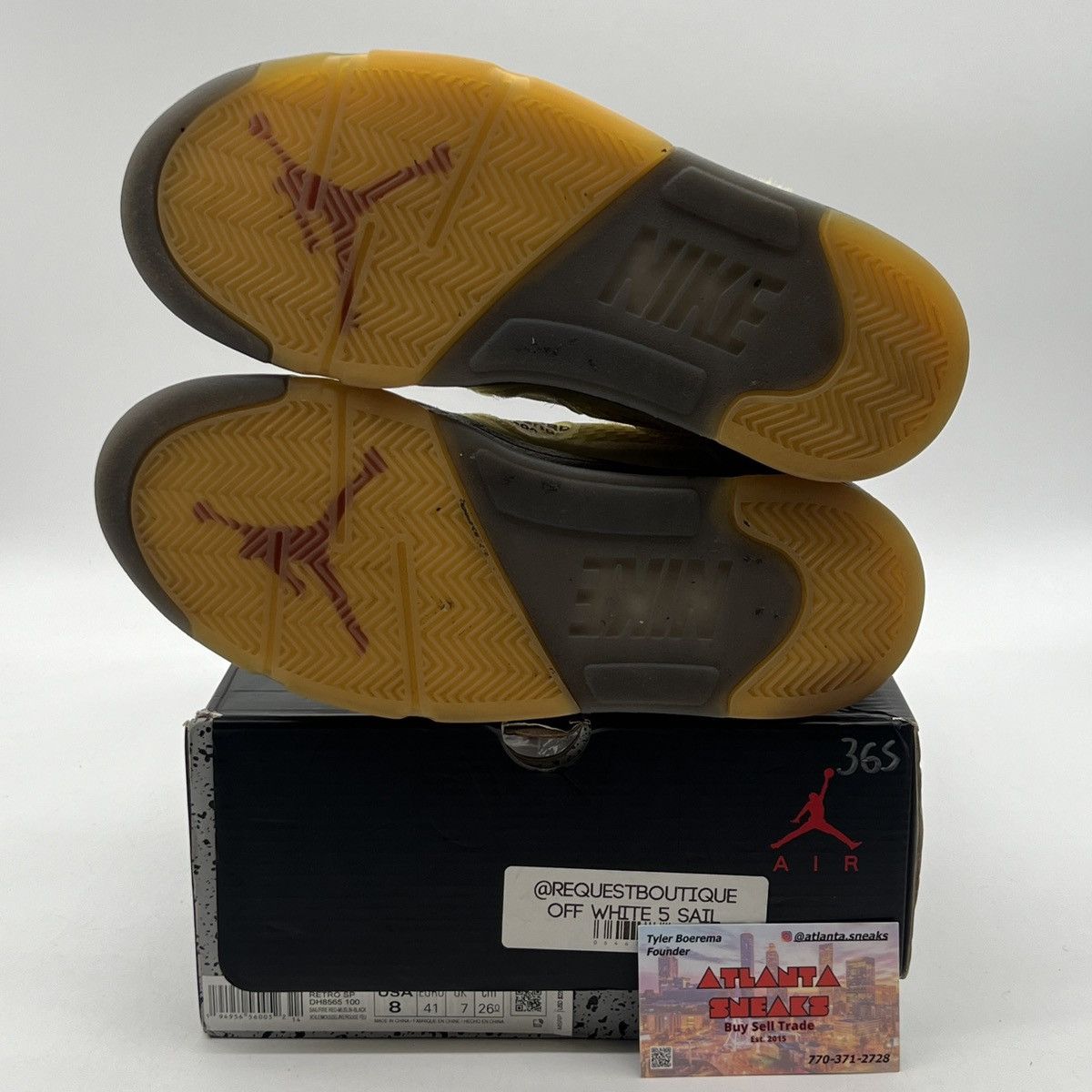 Jordan Brand Off white x air Jordan 5 sail Size US 8 / EU 41 - 8 Thumbnail