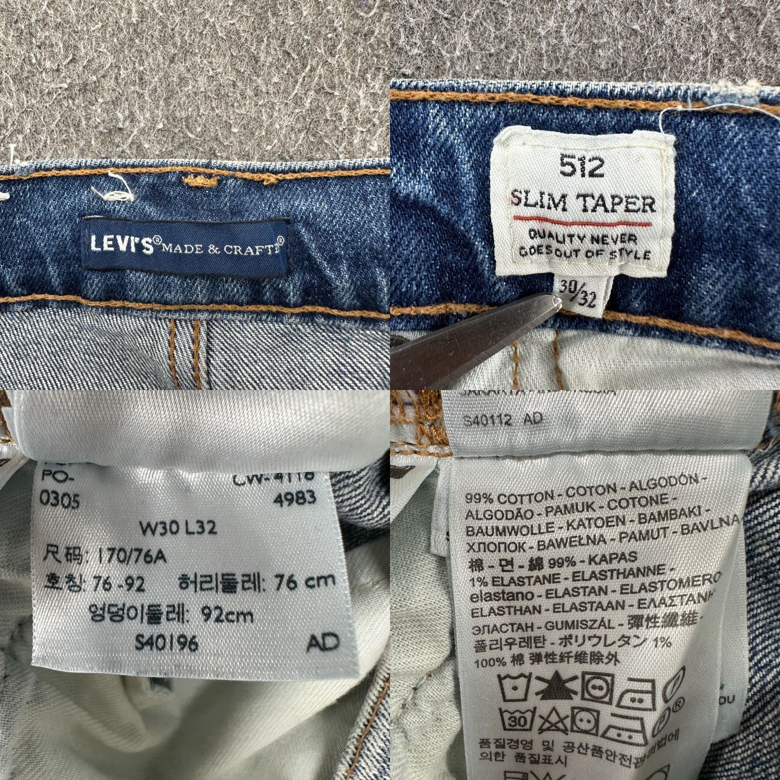 Levi's Levi's 512 Jeans Slim Tapered Light Wash 31x32 Blue Men Regular Denim Cotton Blend Distressed 5-Pocket Jeans Mens Sl… Size US 31 - 8 Thumbnail