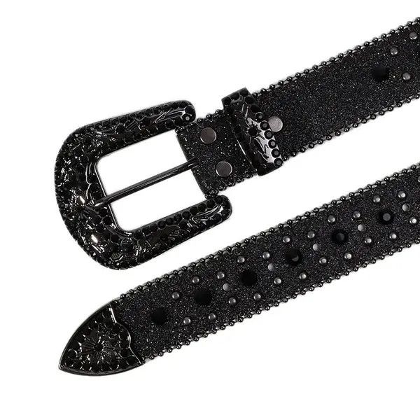 Japanese Brand Hazaki x Jinno Cowboy Cross Rhinestone belt Size ONE SIZE - 4 Thumbnail