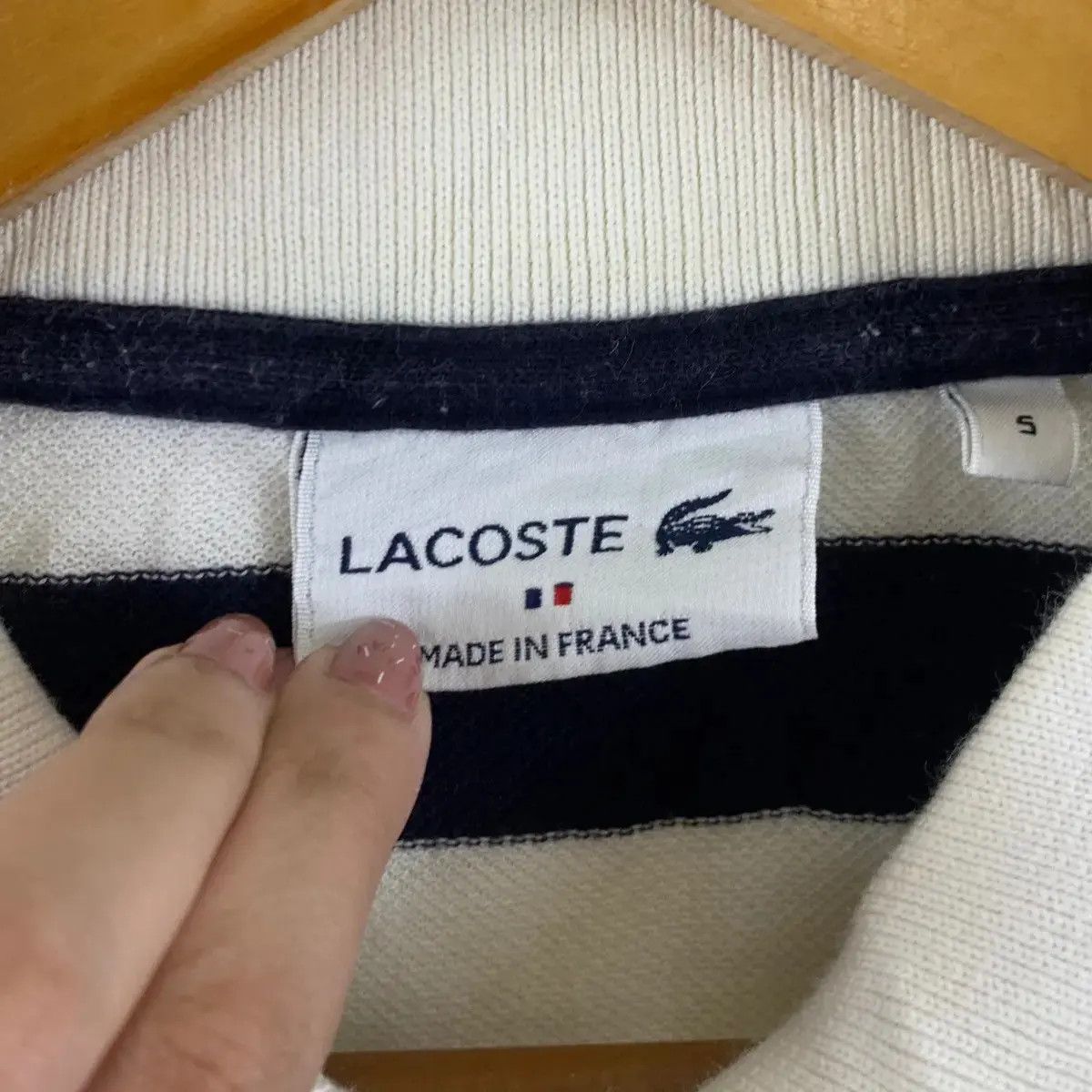 Lacoste LACOSTE Made In France Embossed Logo Striped Polo Tee Shirt Size US S / EU 44-46 / 1 - 6 Thumbnail