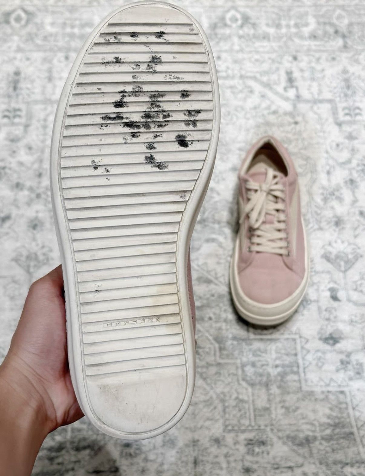 Rick Owens Rick Owens DRKSHDW dirty pink canvas Vans-inspired new style Size US 8 / EU 41 - 7 Thumbnail