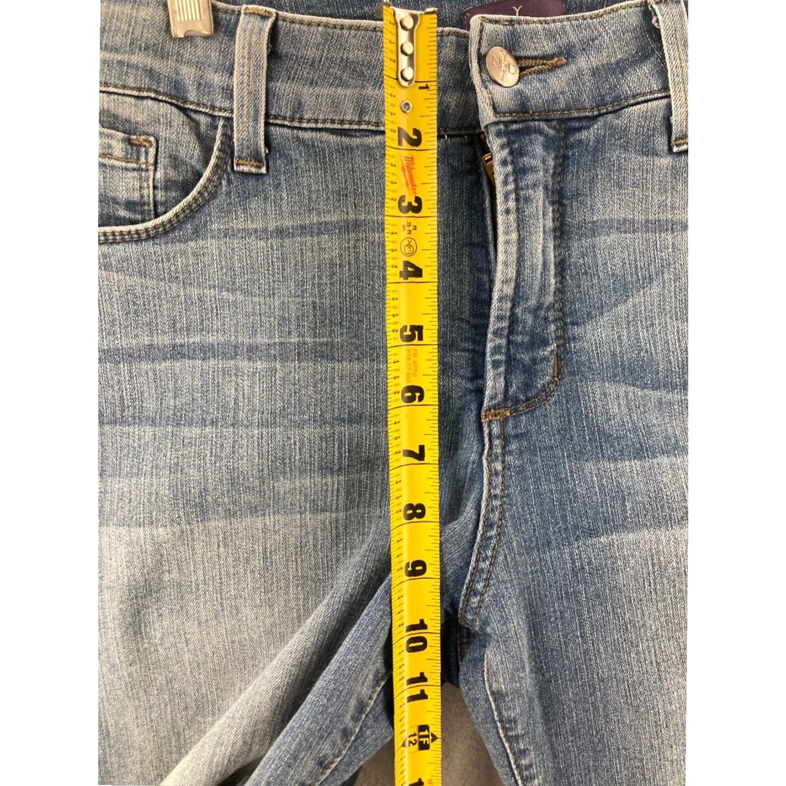 NYDJ NYDJ Womens 12 Blue Bootcut Jeans Super Skinny USA Made Size 34" / US 12 / IT 48 - 4 Thumbnail