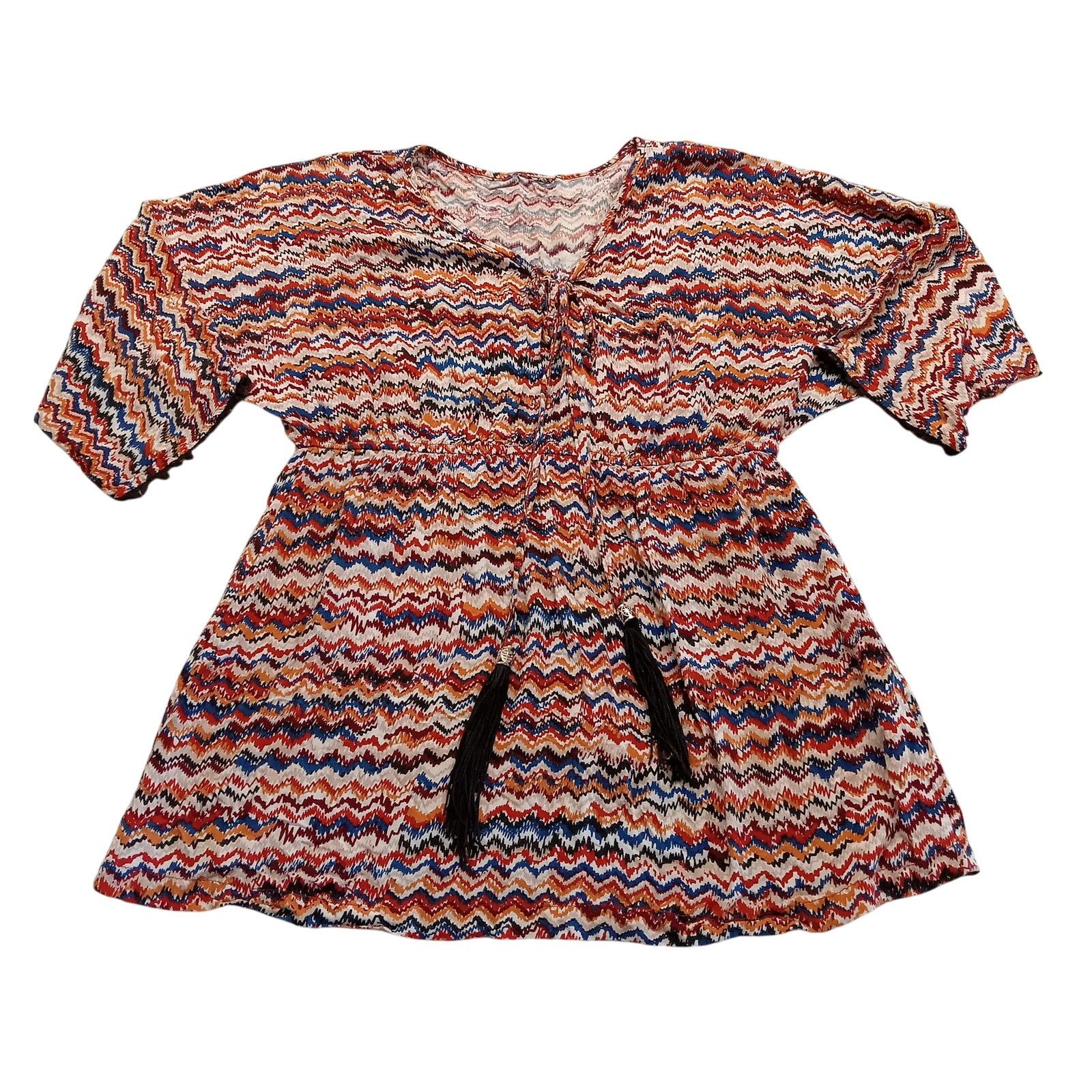 & Other Stories Women's Southwestern Blouse 3/4 Sleeve Tassels Tie Top Size S / US 4 / IT 40 - 1 Thumbnail