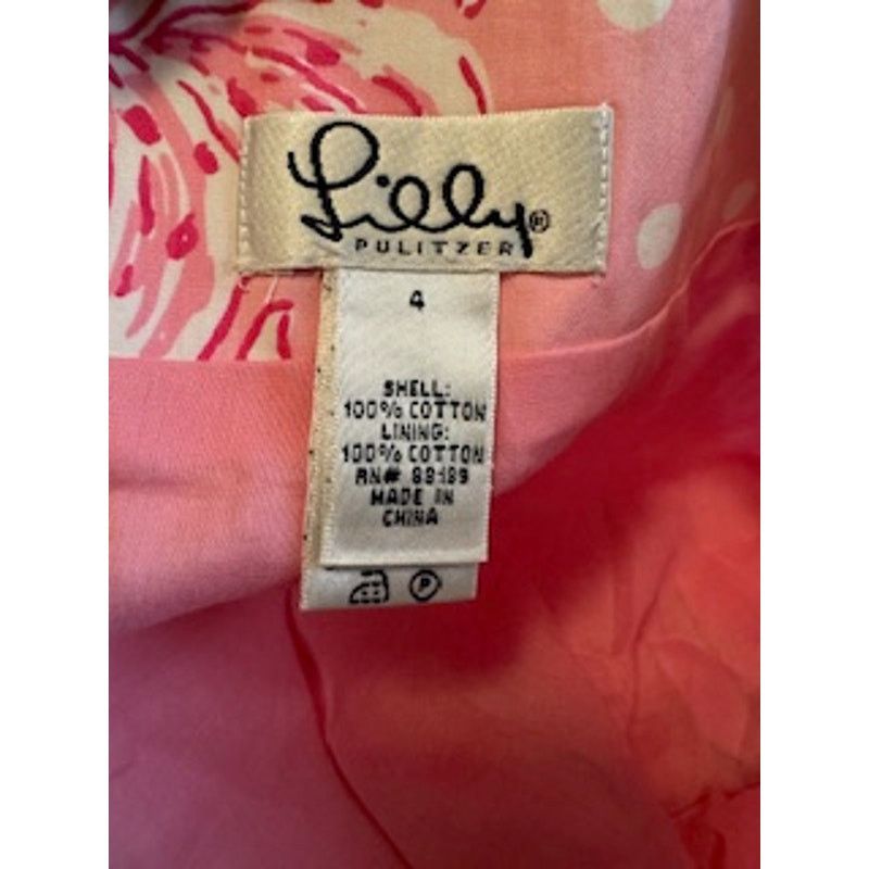 Lilly Pulitzer Lilly Pulitzer Women Nikita Pink Floral Ruffle Mini Skirt 4 Size 27" / US 4 / IT 40 - 2 Thumbnail
