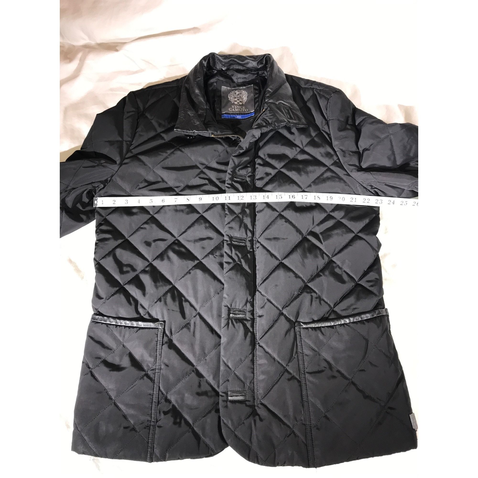 Vince Camuto Vince Camuto Mens Black Quilted Jacket With Full Zip and But Size US L / EU 52-54 / 3 - 5 Thumbnail