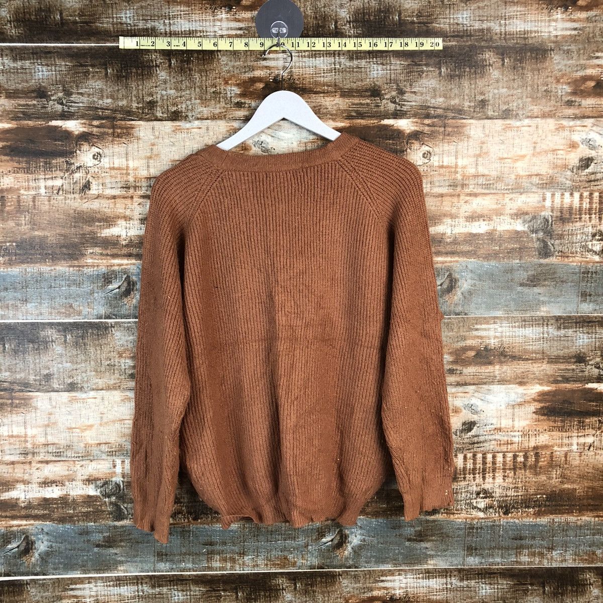 Japanese Brand DL Oeiilet Orange Cardigan Knitwear #C487 Size L / US 10 / IT 46 - 12 Thumbnail