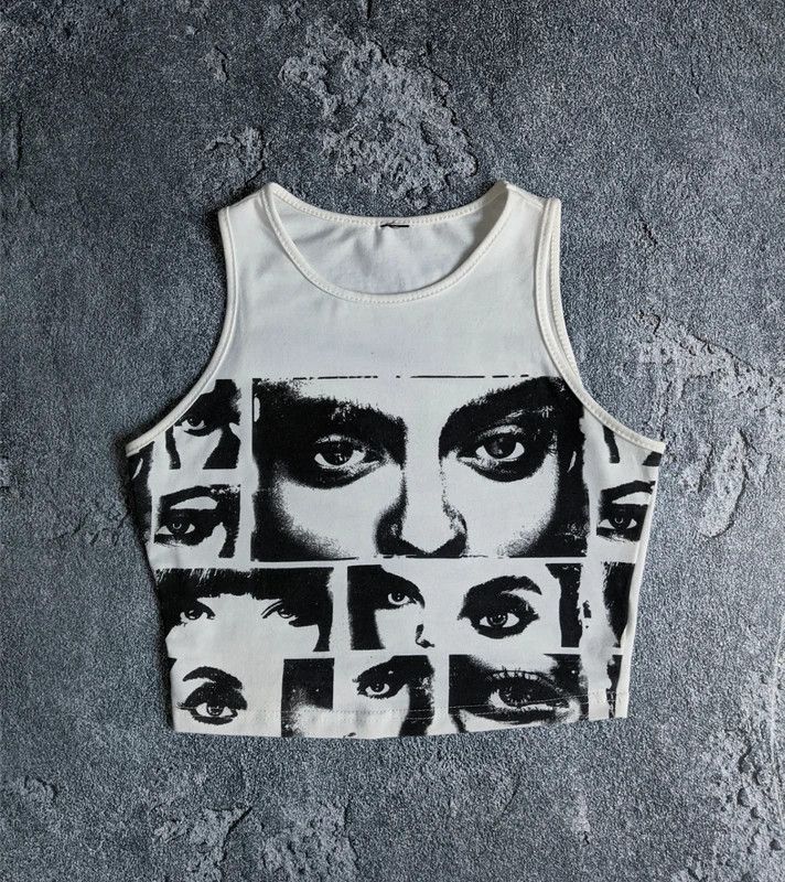 Japanese Brand Avant garde tank top y2k printed Size S / US 4 / IT 40 - 1 Thumbnail