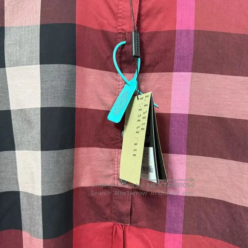 Burberry Burberry XS Red Cotton Women's Shirt. Size XS / US 0-2 / IT 36-38 - 4 Thumbnail