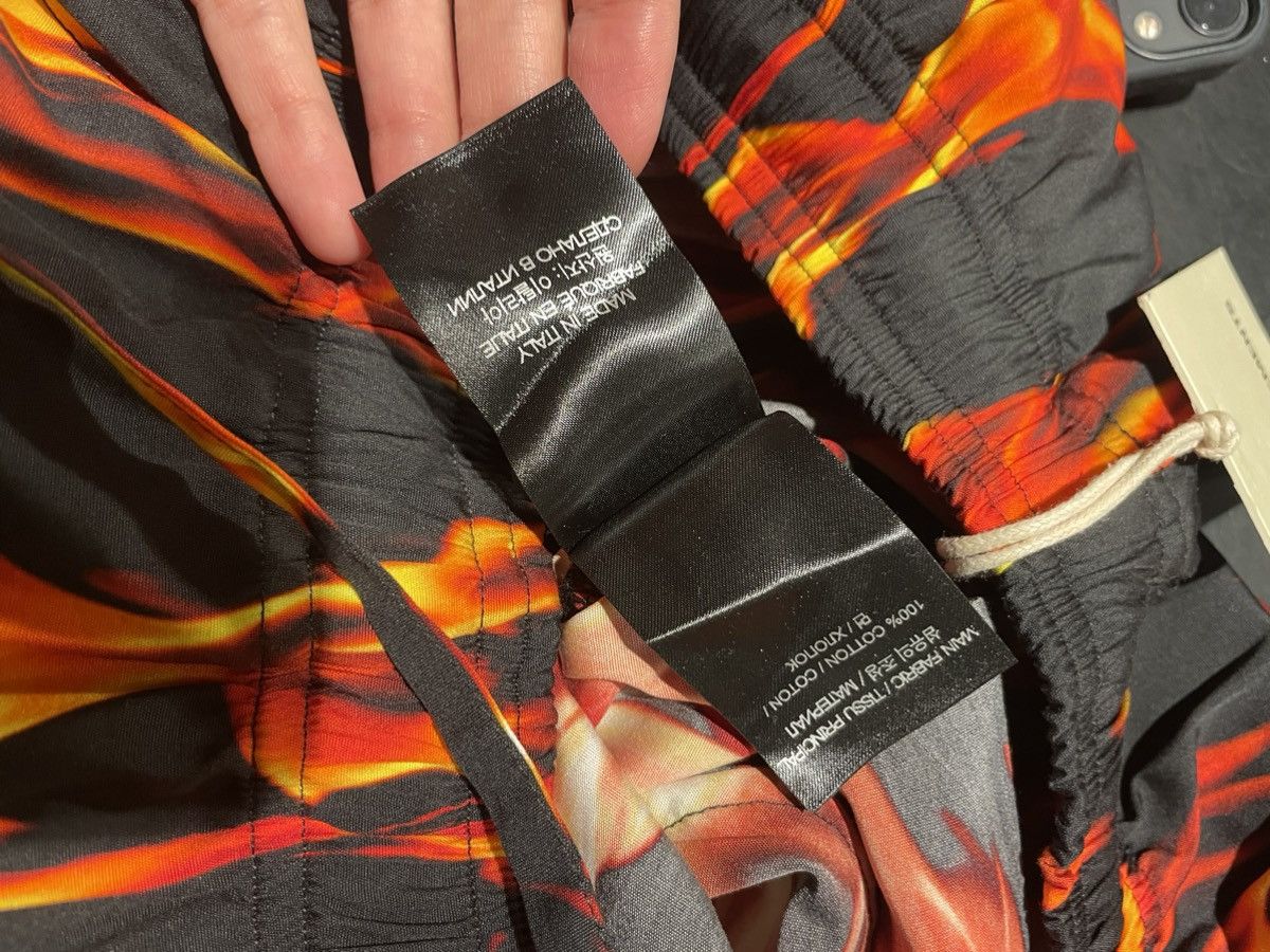 Vetements fire-print elasticated-waist cotton trousers Size US 33 - 8 Thumbnail