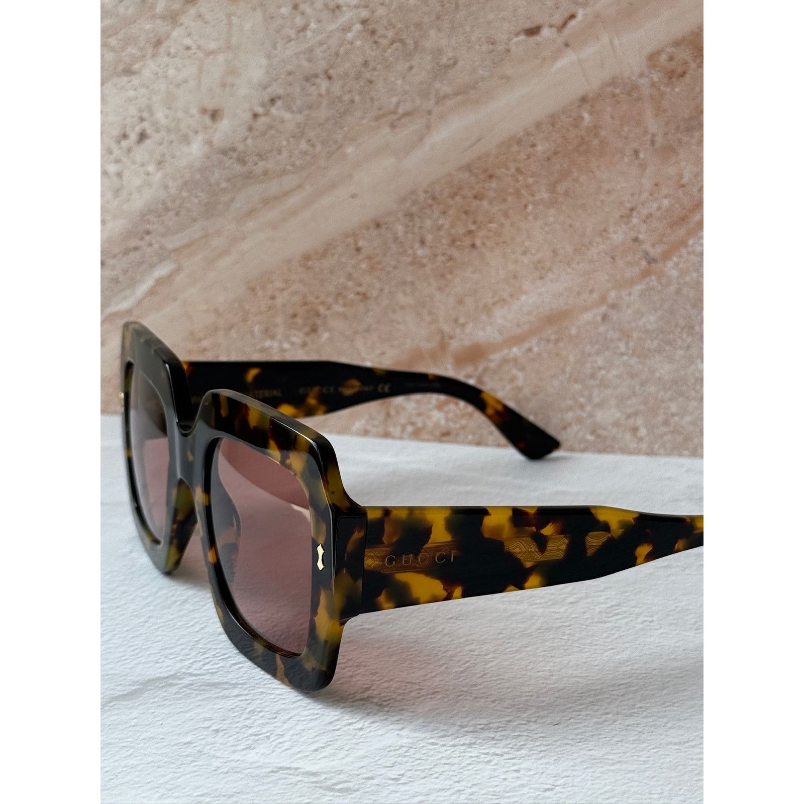 Gucci NEW Gucci GG1111S Brown Red Lens Oversized Sunglasses Size ONE SIZE - 6 Thumbnail