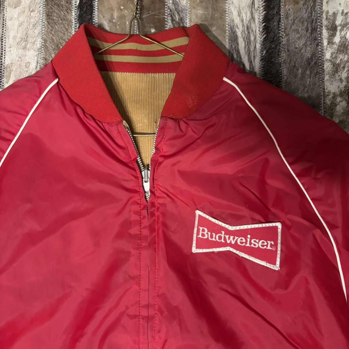 Budweiser Vintage 70’s Budweiser Red Reversible Zip Up Bomber Size US M / EU 48-50 / 2 - 2 Thumbnail