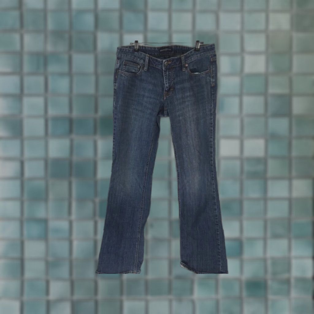 Banana Republic VINTAGE Banana Republic Womens Boot Cut Jeans Blue Medium Wash Stretch Whiskered Denim 8 Size 30" / US 8 / IT 44 - 1 Thumbnail