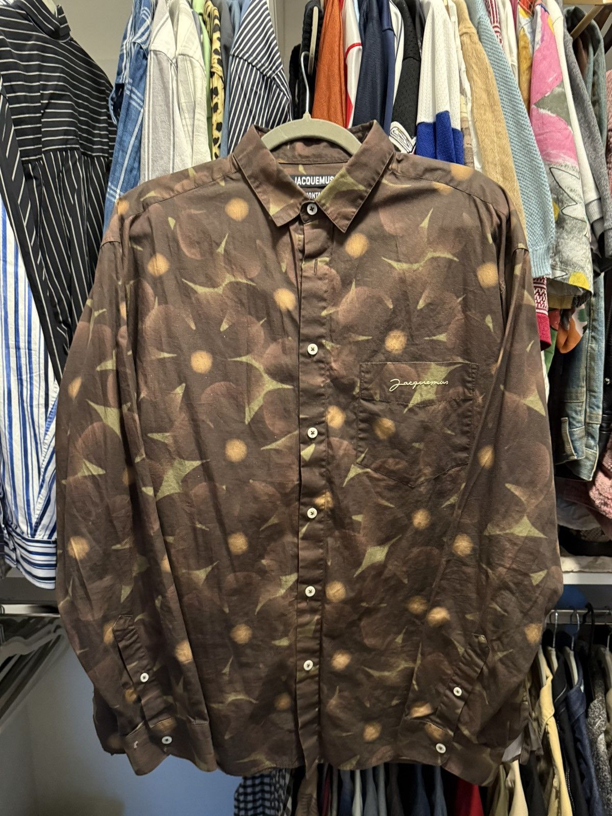 Jacquemus JACQUEMUS Brown La Montagne 'La Chemise Simon' Sz 50: L Size US M / EU 48-50 / 2 - 1 Thumbnail