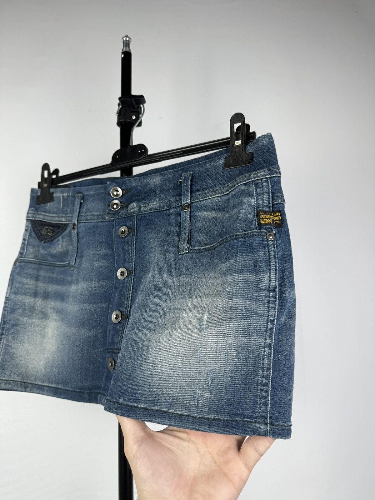 G-Star × If Six Was Nine Vintage Y2K G STAR RAW Japanese Casual Mini Skirt 90s Style Size 27" / US 4 / IT 40 - 3 Thumbnail