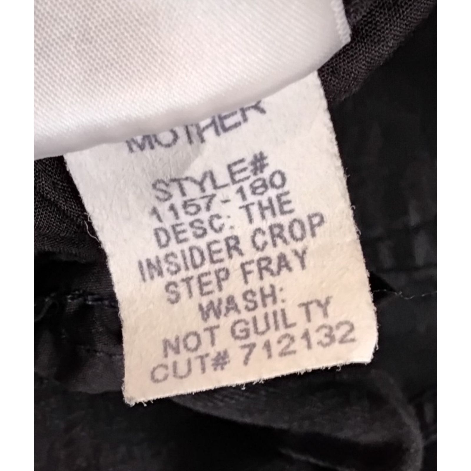 MOTHER Mother The Insider Crop Fray Jeans Women's 25x25 Black Wash Size 25" / US 0 / IT 36 - 9 Thumbnail