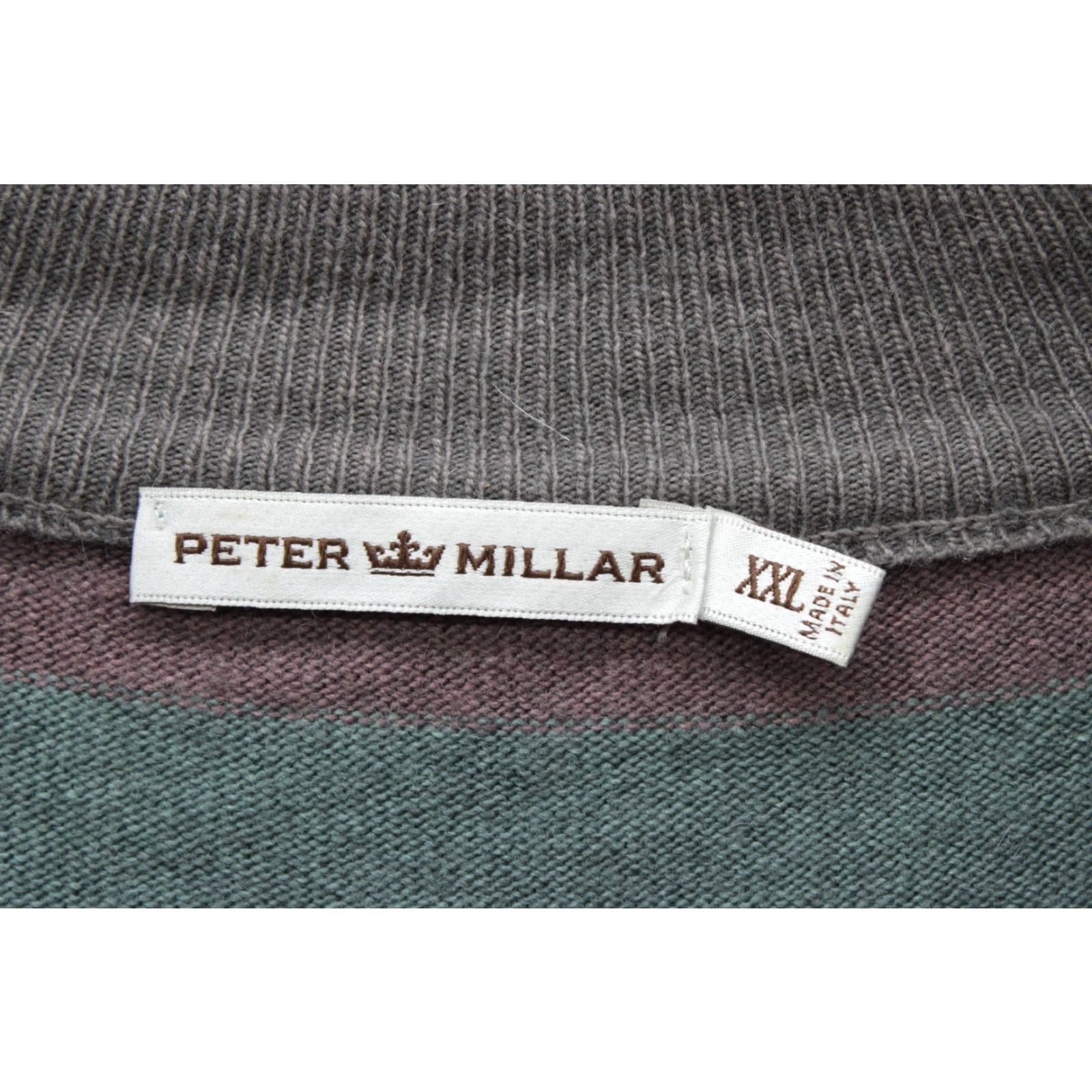 Peter Millar Peter Millar Sweater Mens 2XL Multicolor Stripe Merino Wool Blend 1/4 Zip Mock Neck Pullover Winter Fall Spring Classic Dad Designer Golf Size US XXL / EU 58 / 5 - 4 Thumbnail