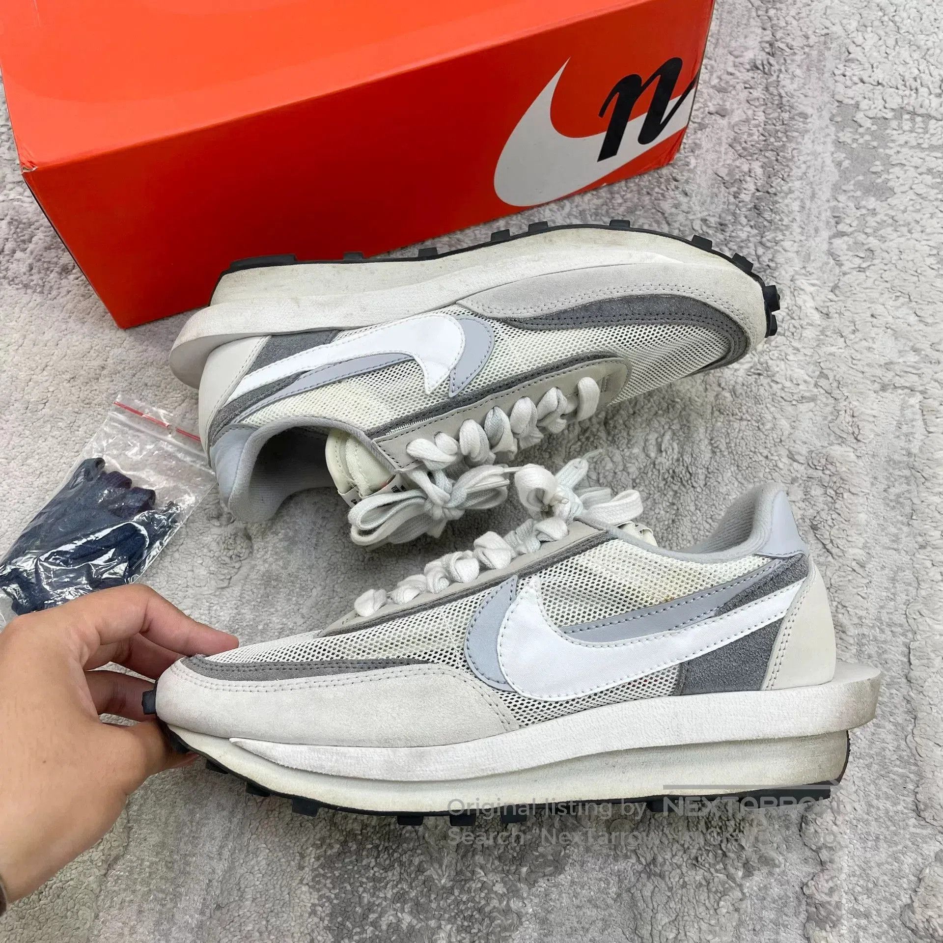 Sacai sacai x nike gray white sneakers. Size US 9 / EU 42 - 3 Thumbnail