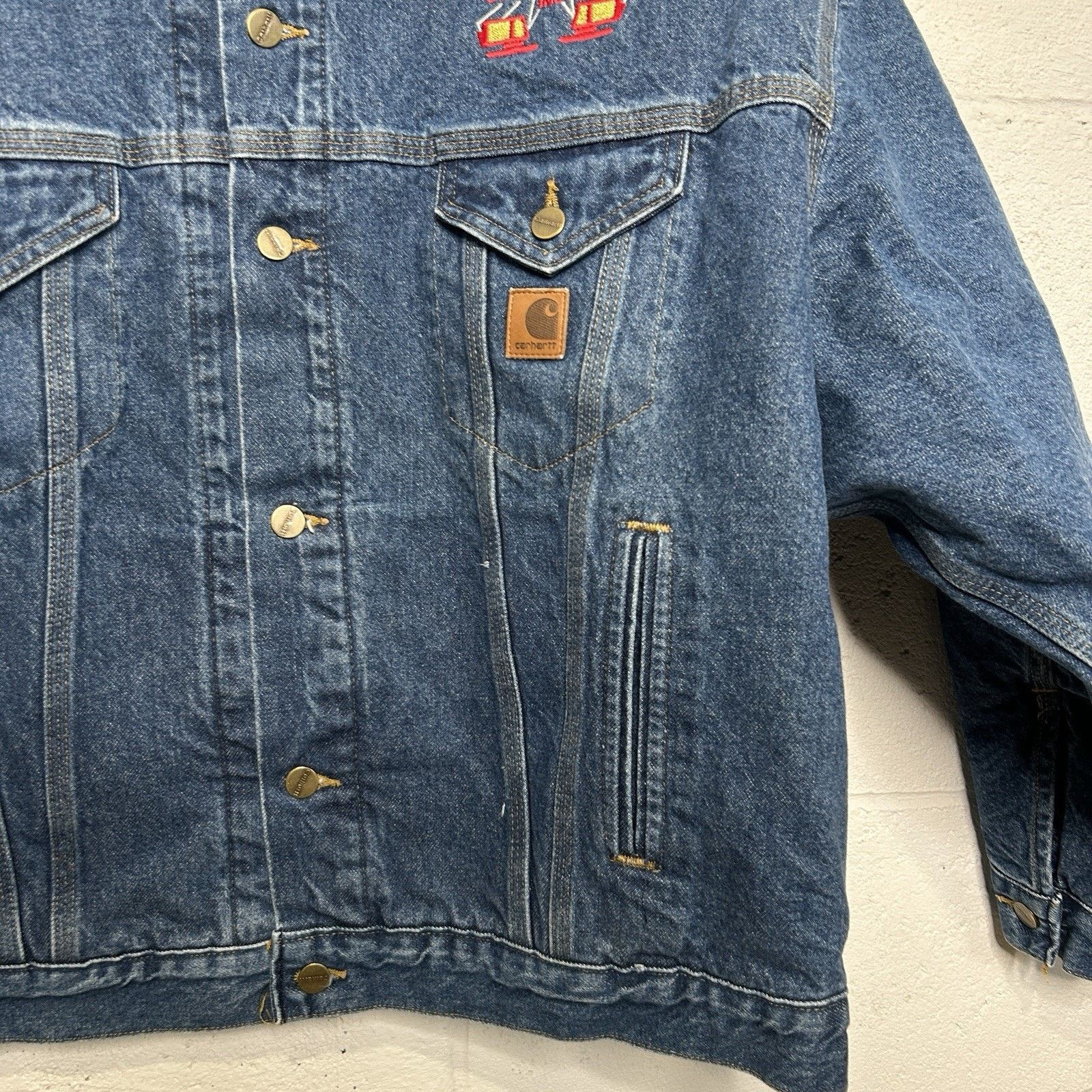 Carhartt Vintage Carhartt Blanket-Lined Trucker Jacket “Darkstone” Size US XL / EU 56 / 4 - 6 Thumbnail
