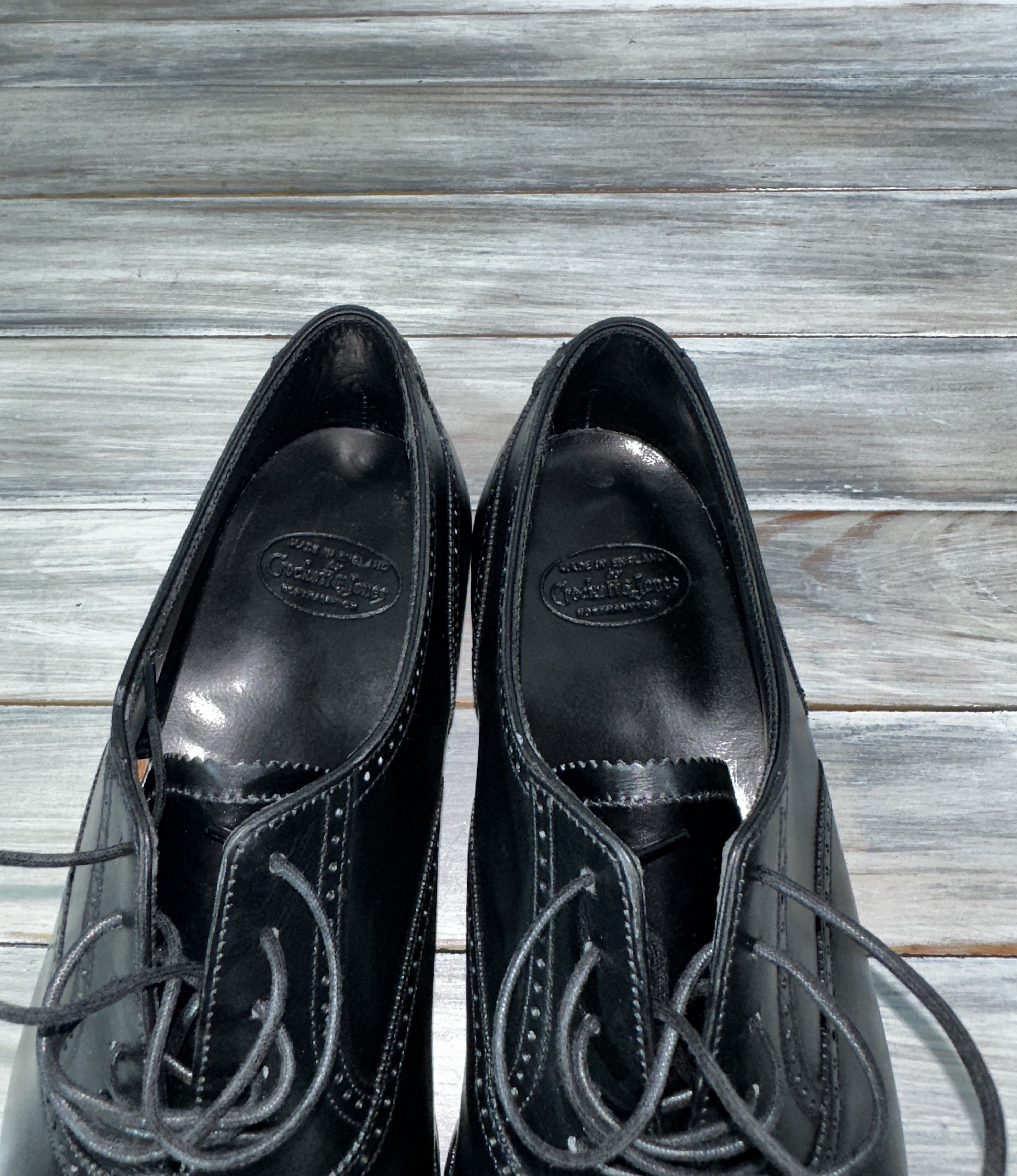 Crockett & Jones CROCKETT JONES Selborne Black Calf Made In England Luxury Size US 8 / EU 41 - 24 Thumbnail