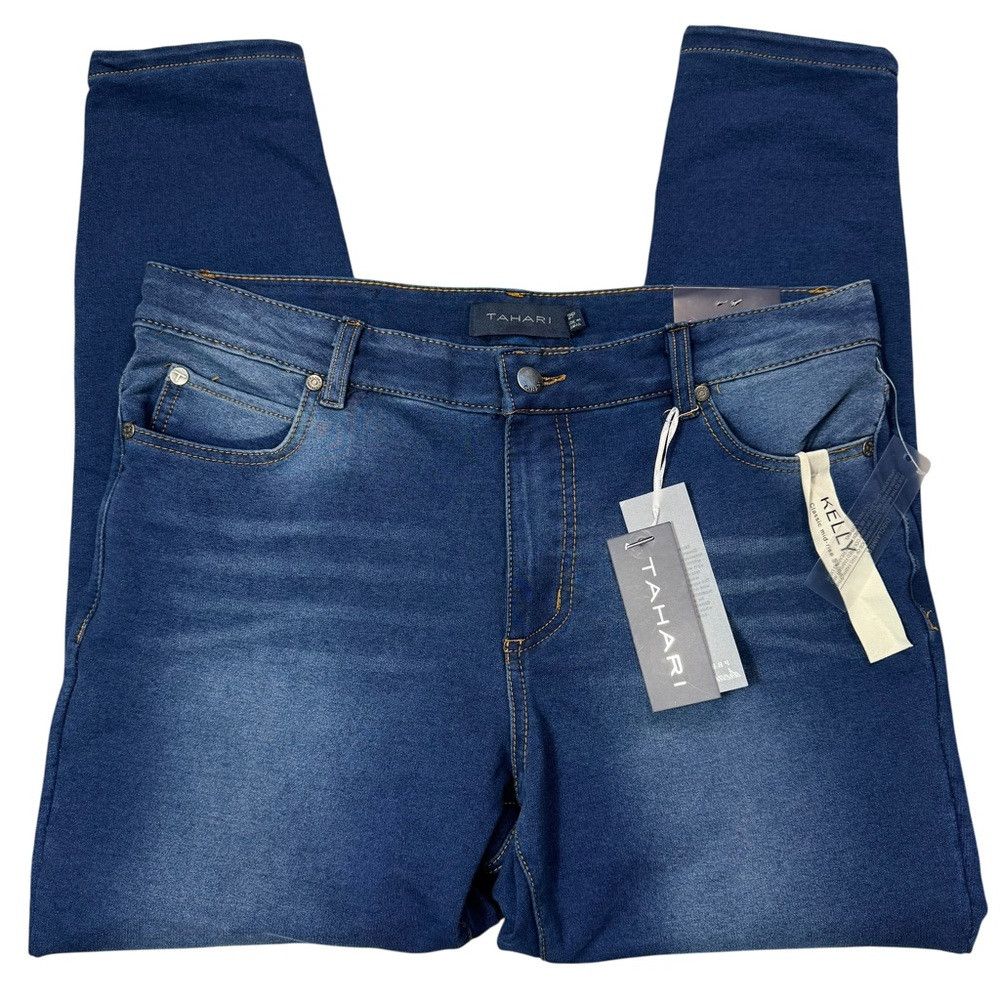 Elie Tahari NWT New Tahari Kelly Mid-Rise Skinny Blue Jeans Size 12 Pet Size 34" / US 12 / IT 48 - 3 Thumbnail