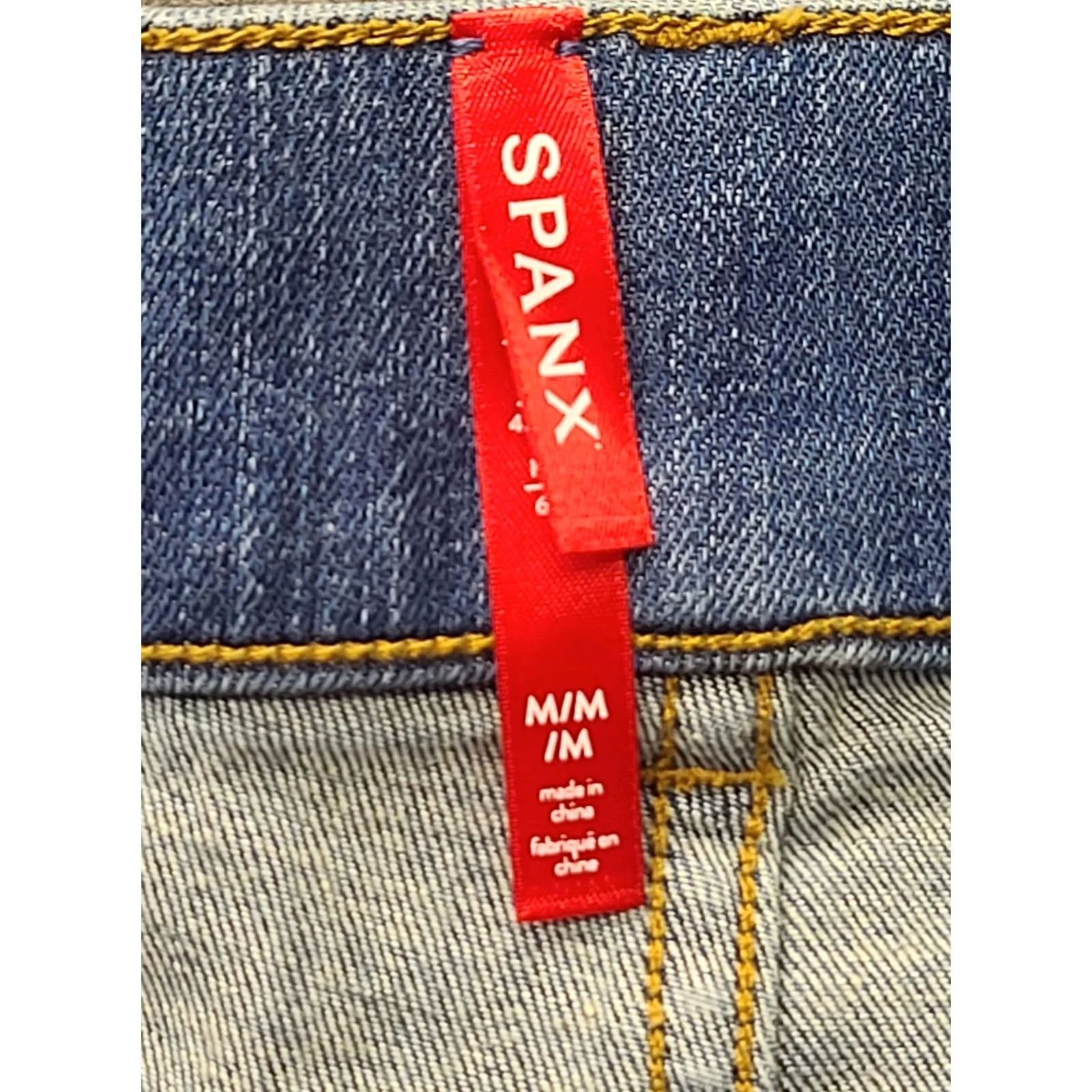 Spanx Spanx Jeans Womens M 28x29 Slim Fit High Rise Denim Blue Stretch Distressed Shaping 29 Inseam Slimming 4 Seasons Mens Womens Boys Girls Size 32" / US 10 / IT 46 - 2 Thumbnail
