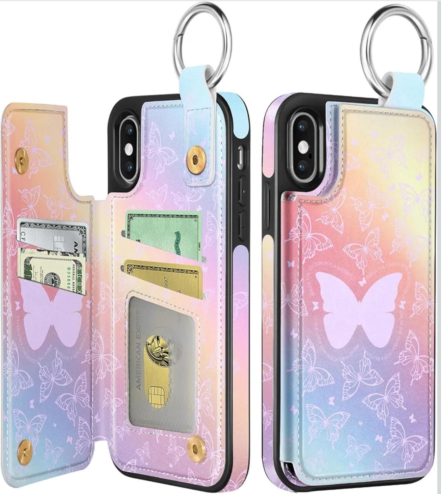 Other iPhone XS Max Wallet Case Butterfly Pattern Size ONE SIZE - 1 Thumbnail