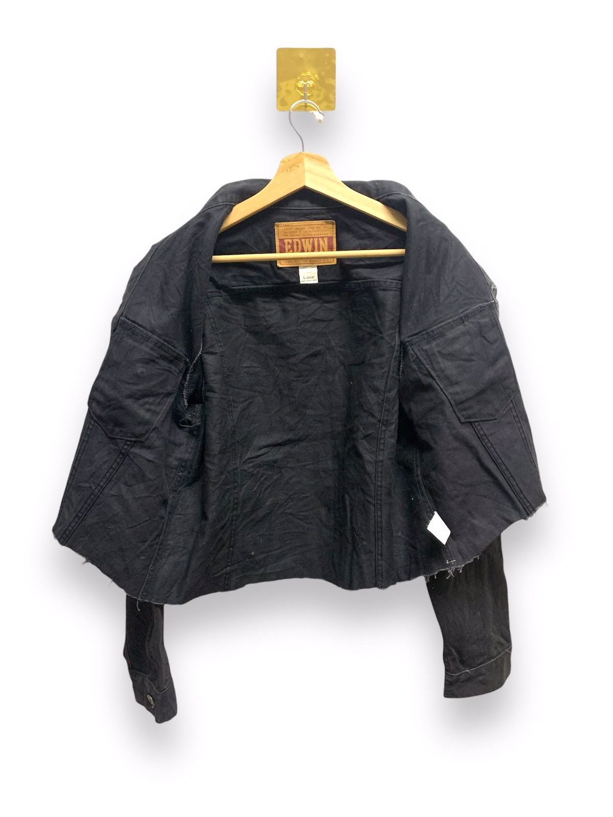 Edwin Vintage 90s EDWIN Denim Jakcet Black Size US M / EU 48-50 / 2 - 11 Thumbnail