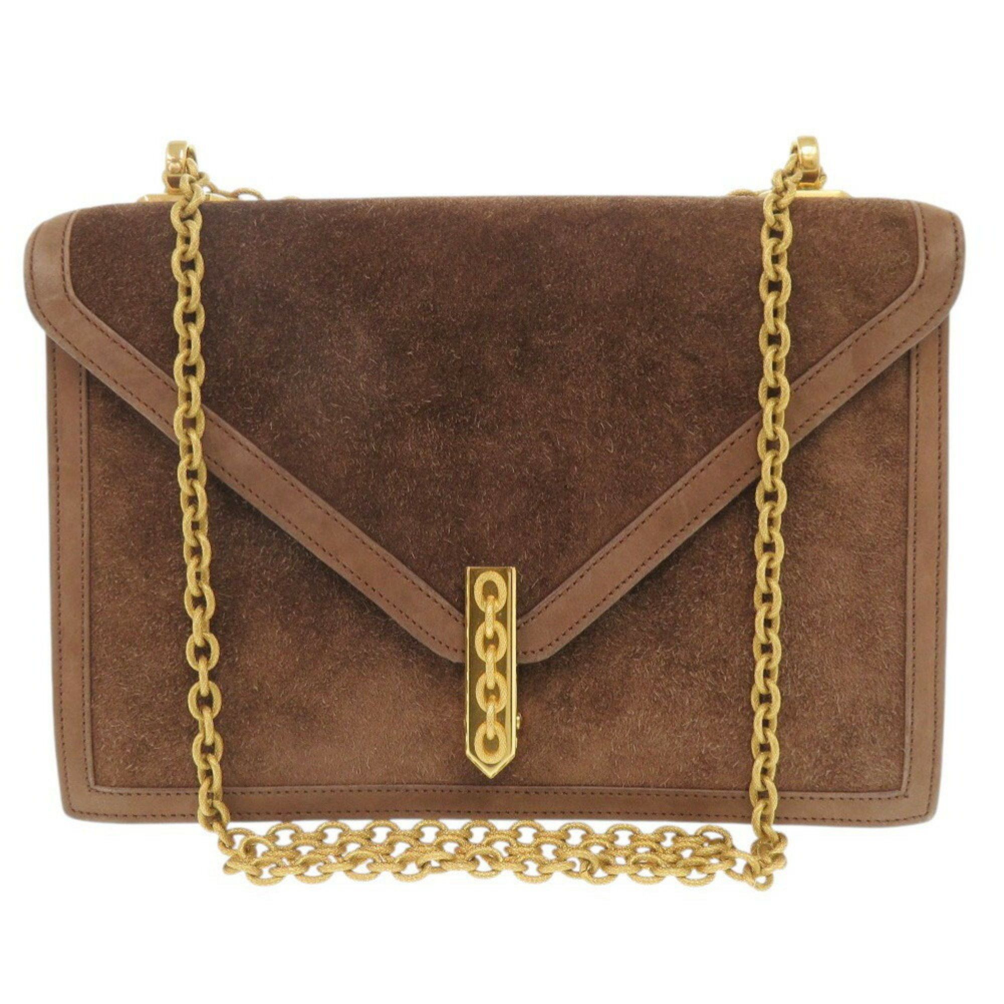 Hermes Alcazar Dobris Brown E Stamp (Made In 1975) Shoulder Bag 0156Hermes, Women's