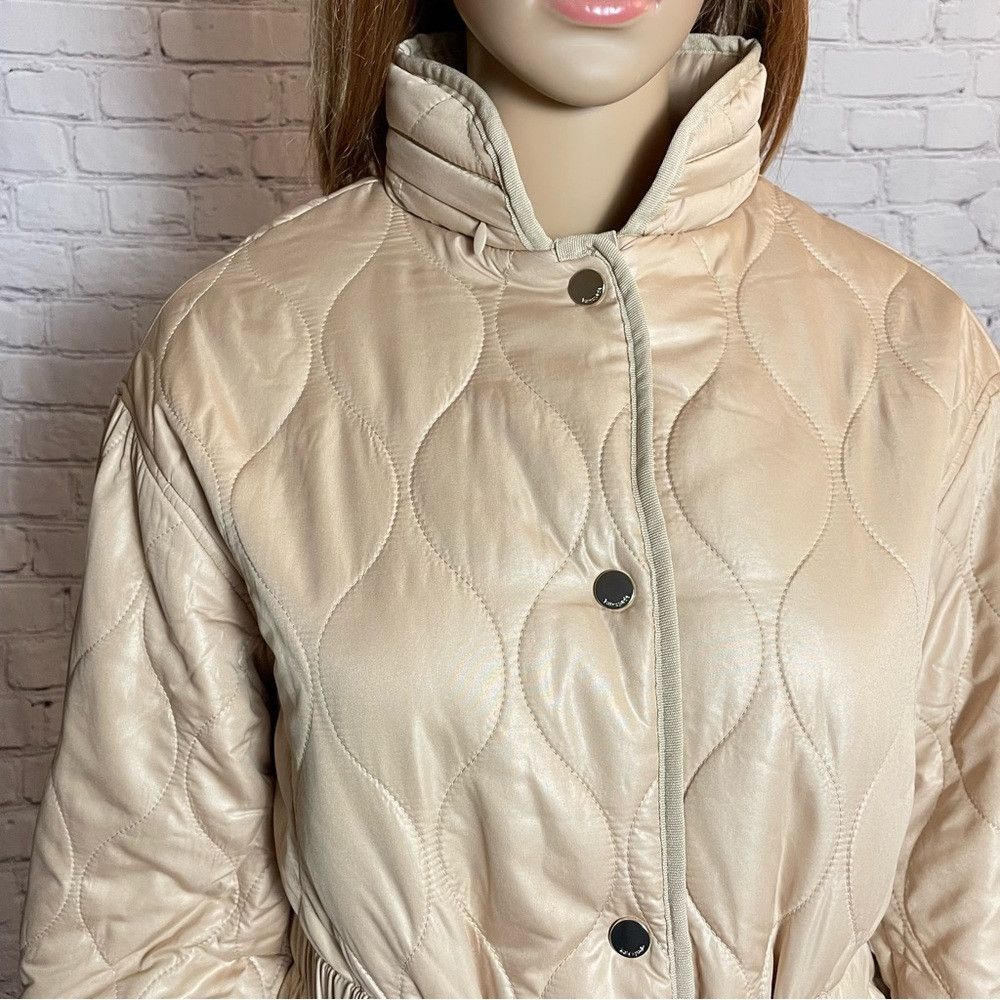 Kate Spade NWT New $260 Kate Spade Relaxed Belted Onion Quilted Jacket Size XS / US 0-2 / IT 36-38 - 3 Thumbnail