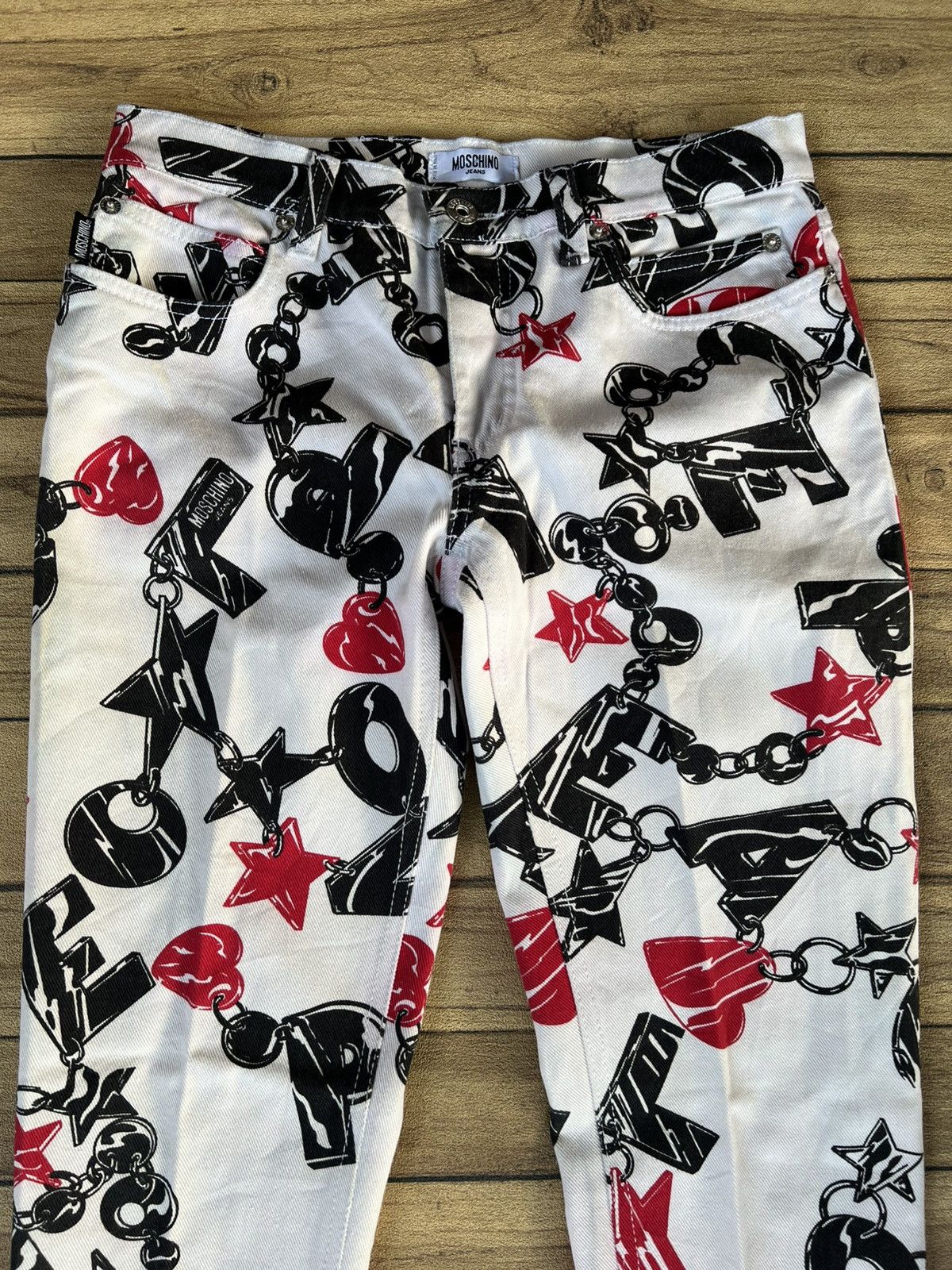 Moschino Moschino hanging ring full print pants Size 28" / US 6 / IT 42 - 2 Thumbnail